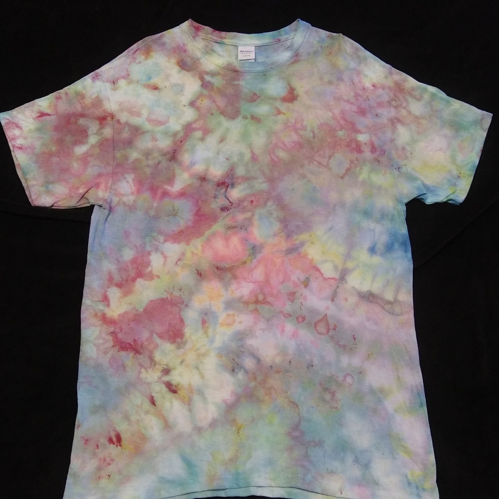 Handmade adult size large tie dye ice dye t shirt.